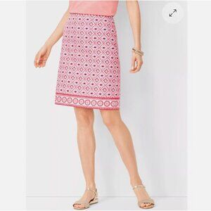 Talbots Mediterranean Tile‎ Print Pencil Skirt Colorful NWT Office Spring